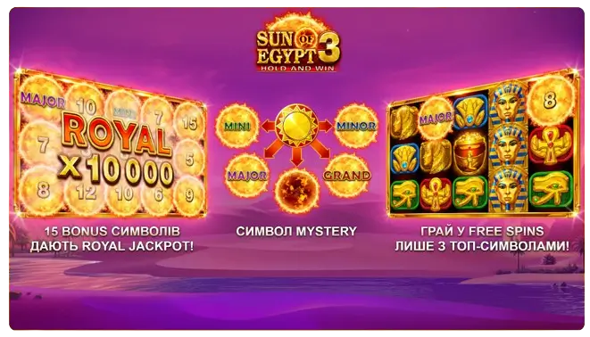 sun of egypt3 бонуси